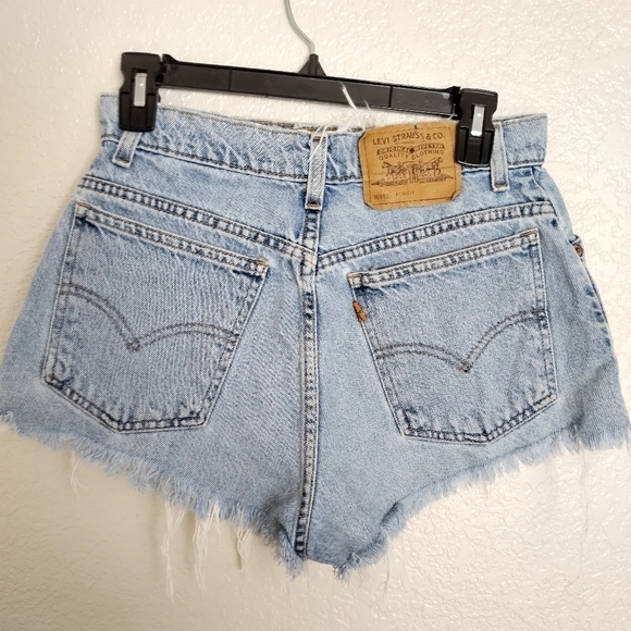 VINTAGE Levis 951 Jean Shorts Relaxed Fit Orange Tab sz 10 - Picture 2 of 9